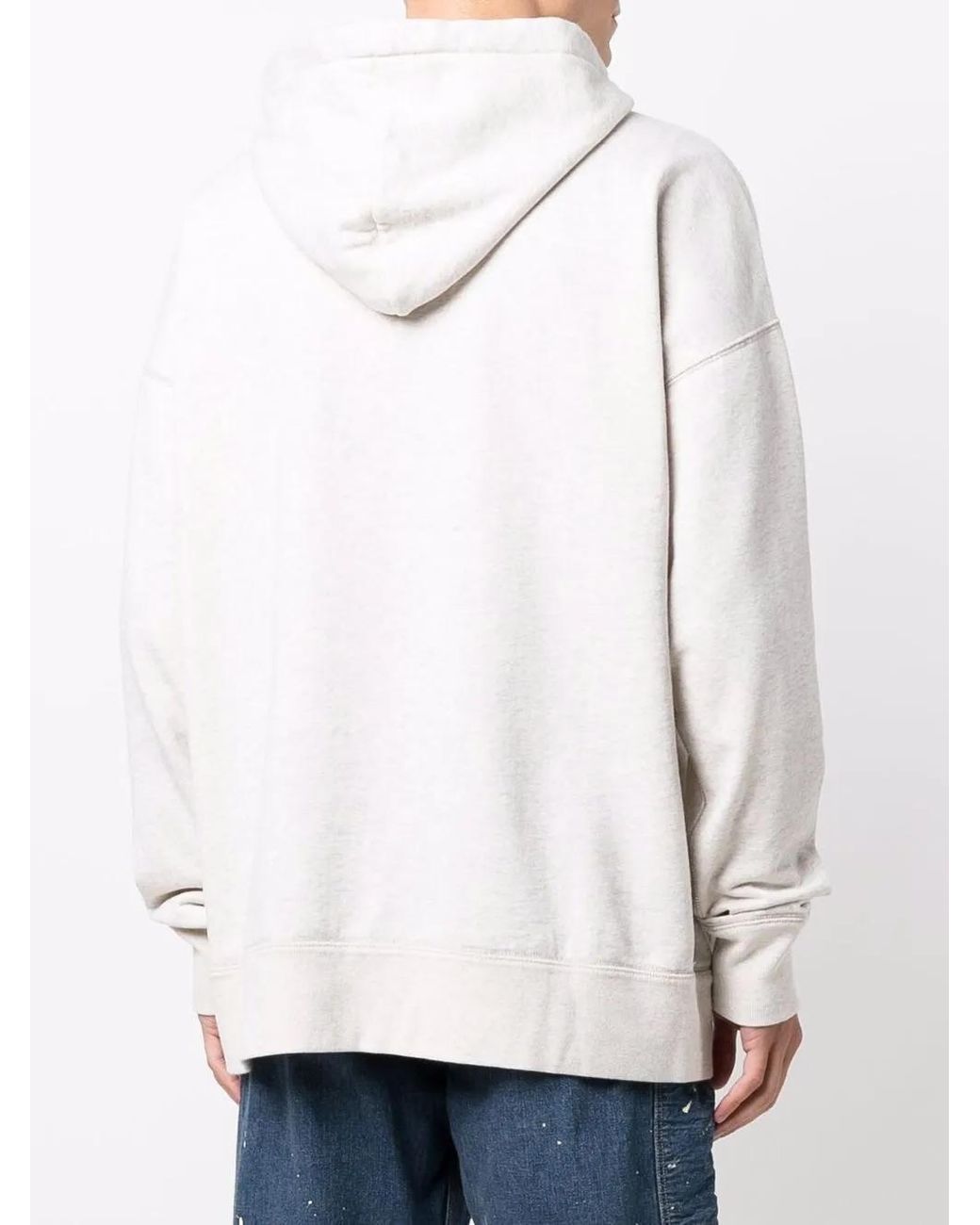 Isabel Marant Natural Miley Flocked-logo Hoodie for men