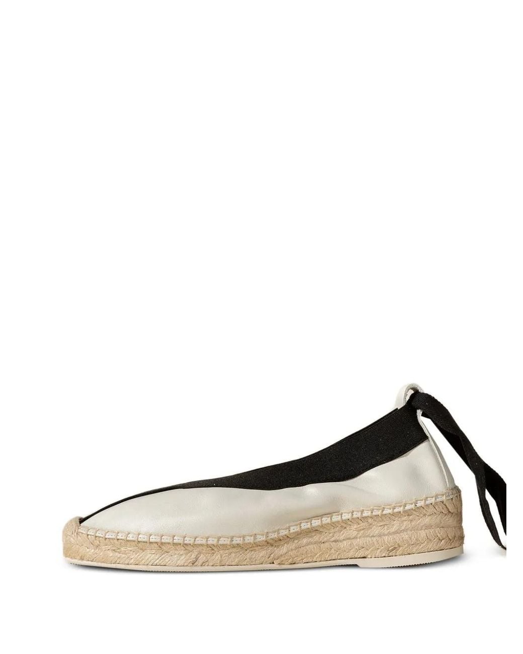 Hereu White Horta Round-Toe Elasticated Espadrilles