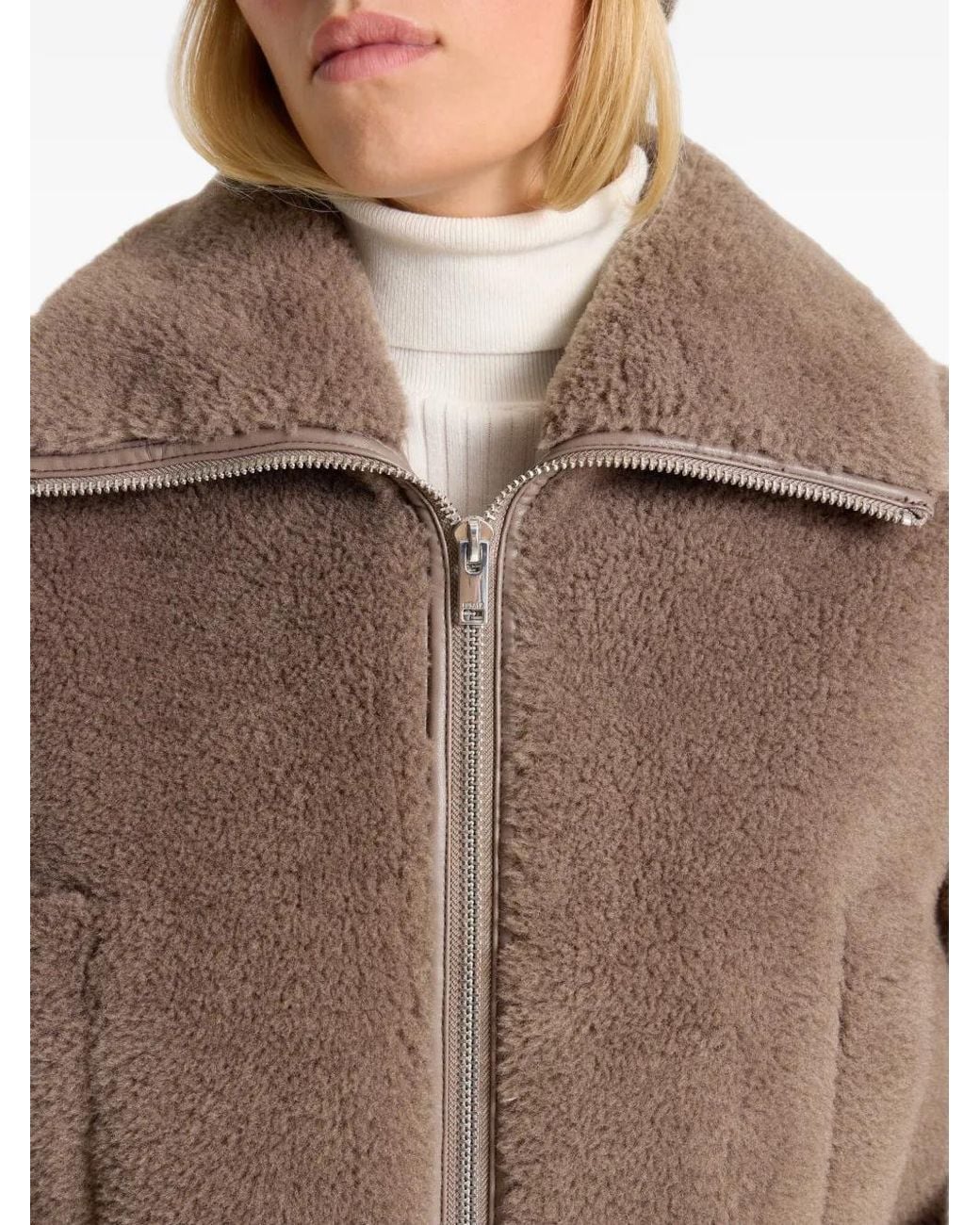 Fusalp Brown Melsy Fleece-Texture Jacket