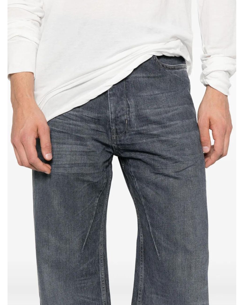 Rick Owens Blue Five-Pocket Design Jeans for men