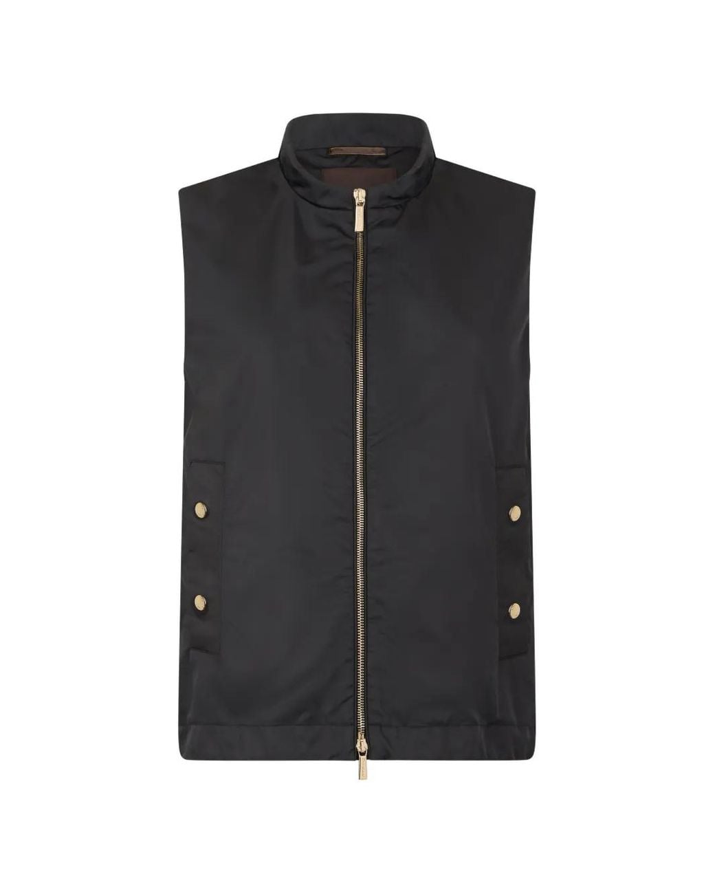 Moorer Black Zip-Up Gilet