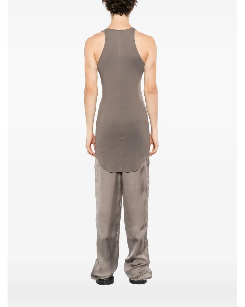 Rick Owens Brown Basic Ribbed Tank for men