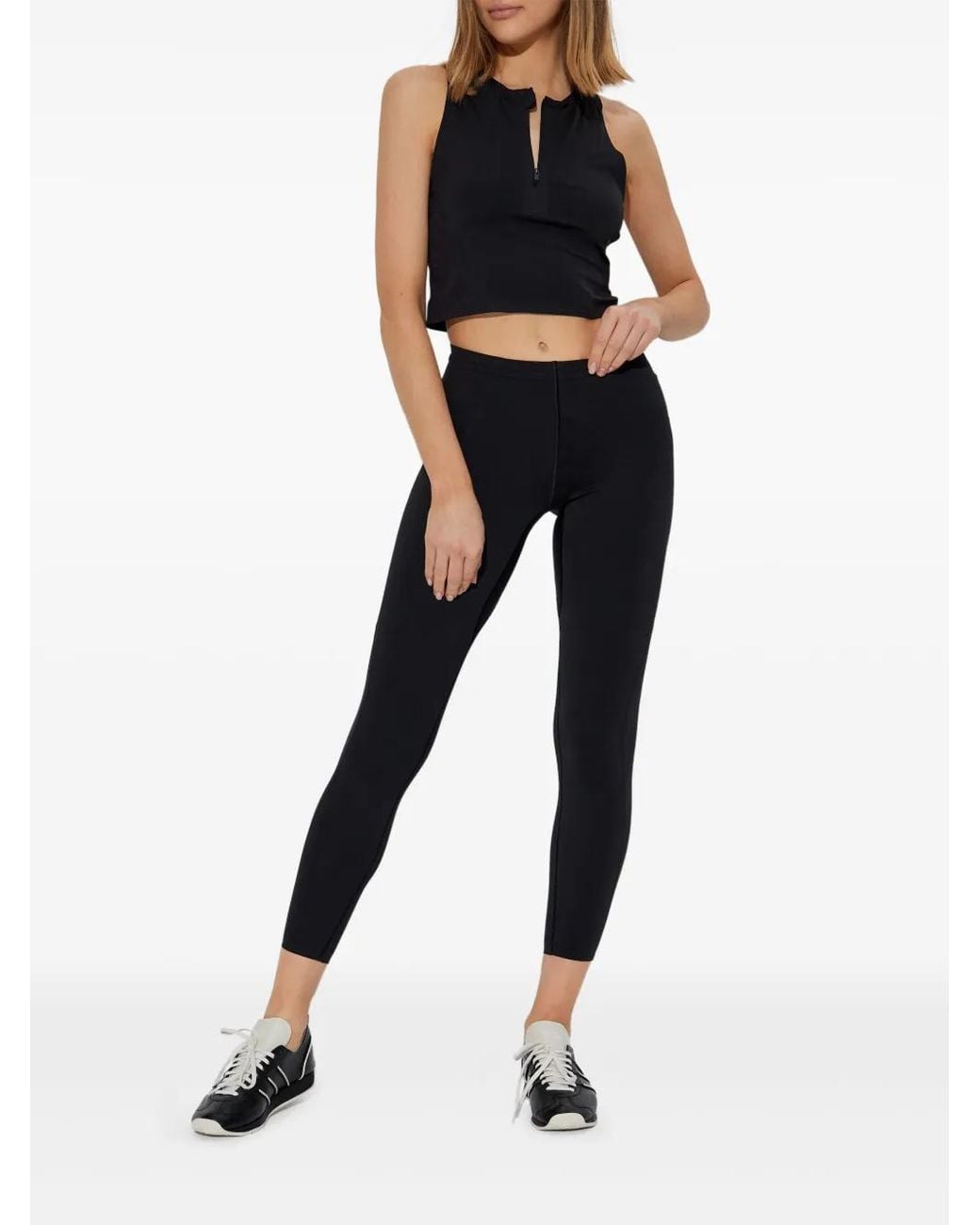 Y-3 Black Cropped Performance Tank Top