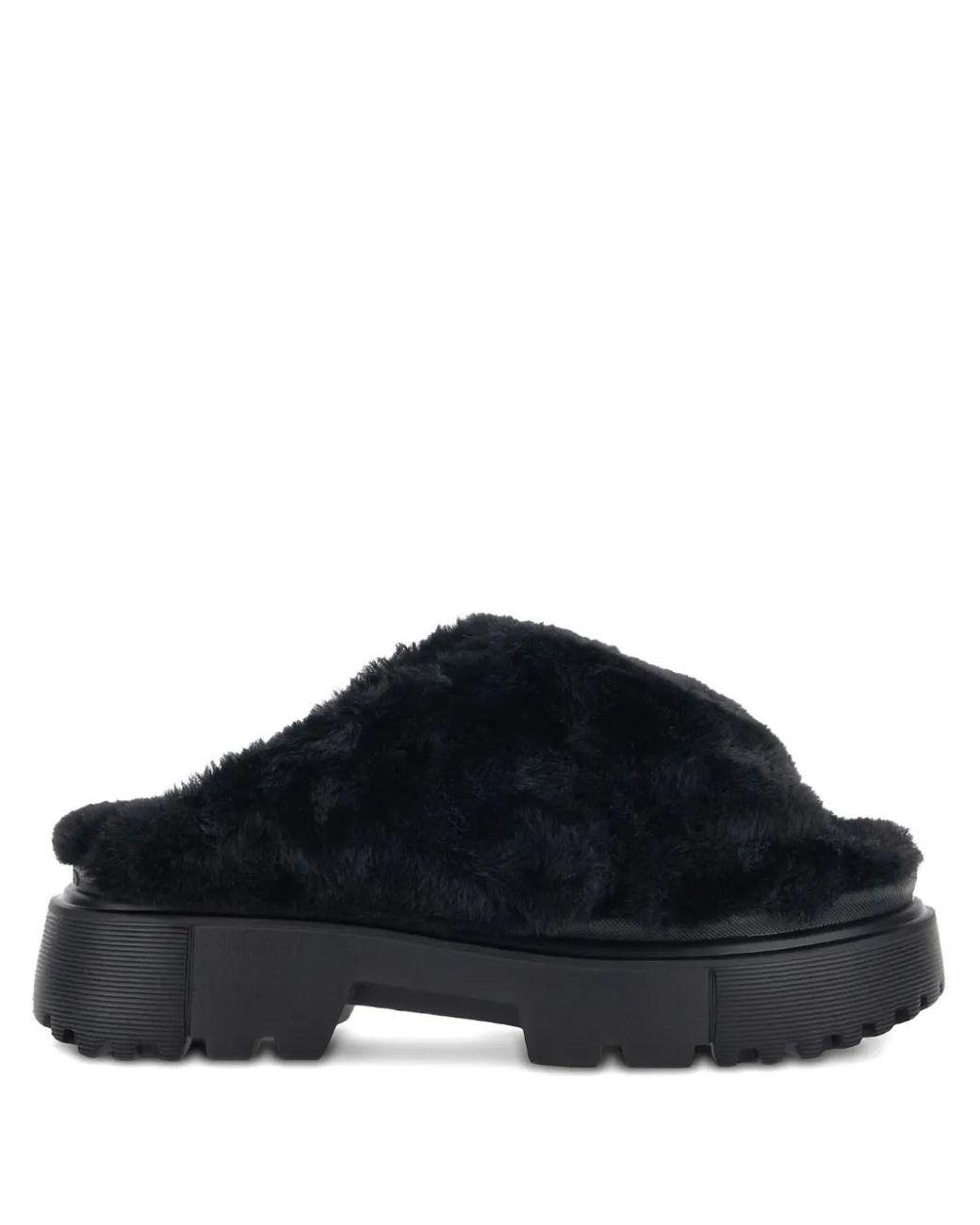 Hogan Black Crossed Bands Slides