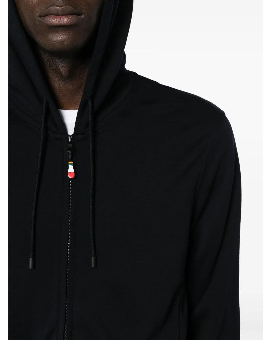 Orlebar Brown Blue Zip-Up Wool Hoodie for men