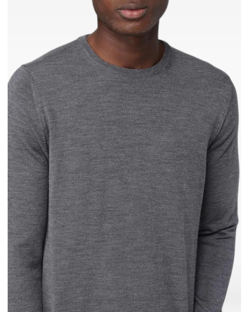 XC Gray Merino Wool Sweater for men