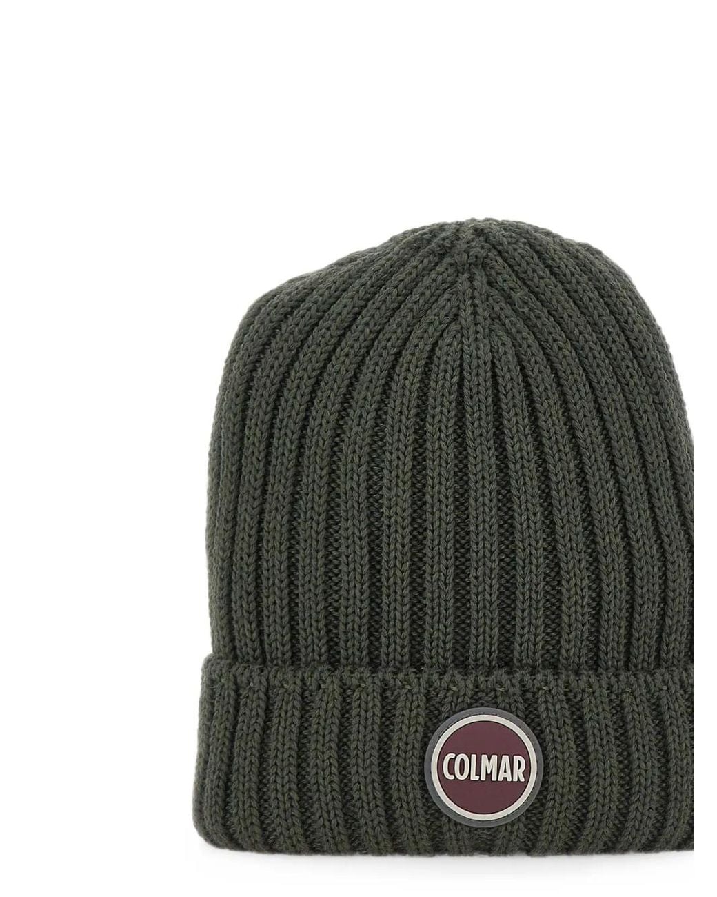 Colmar Green Ribbed-Knit Beanie Hat