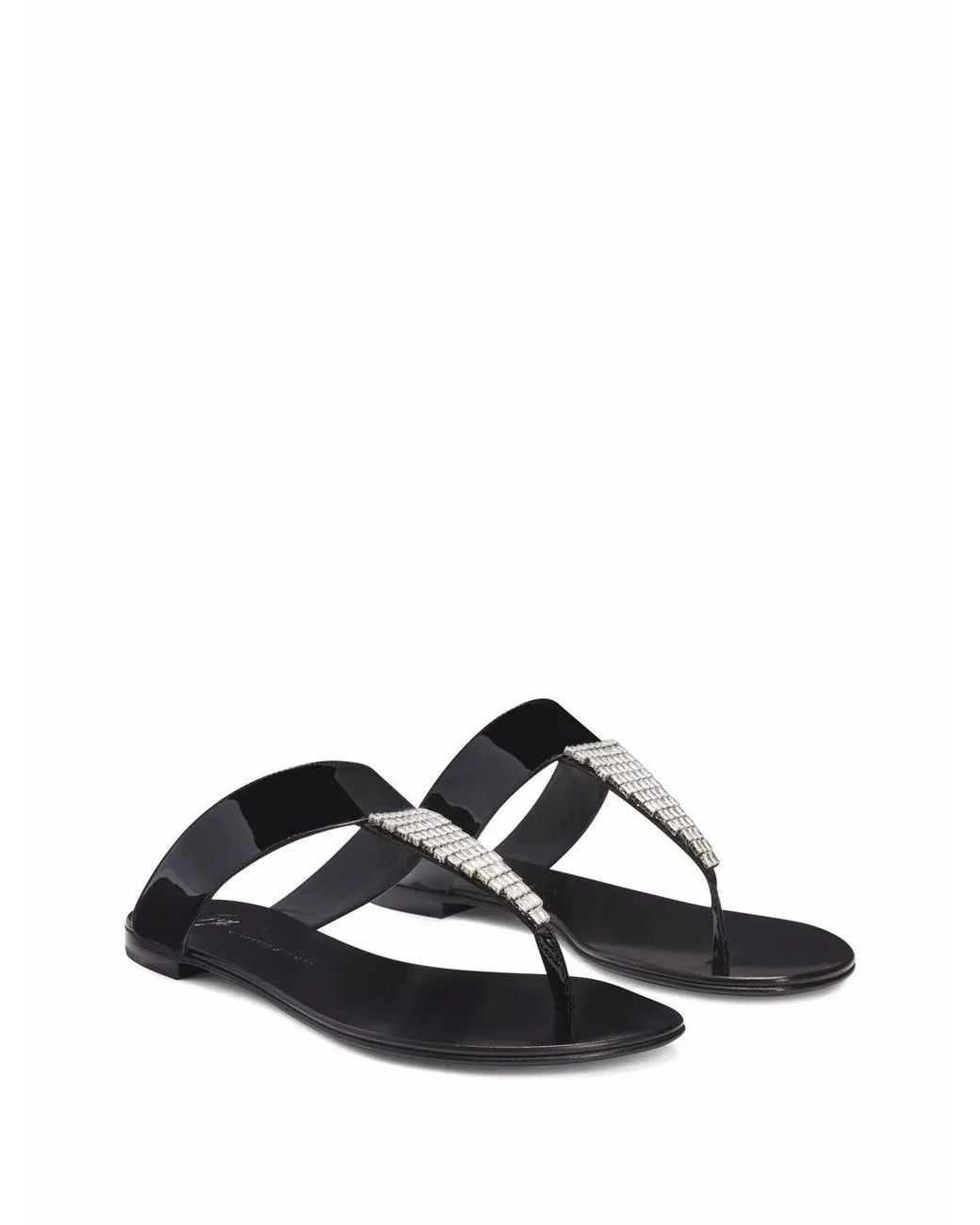 Giuseppe Zanotti Black Cleta Flat Sandals