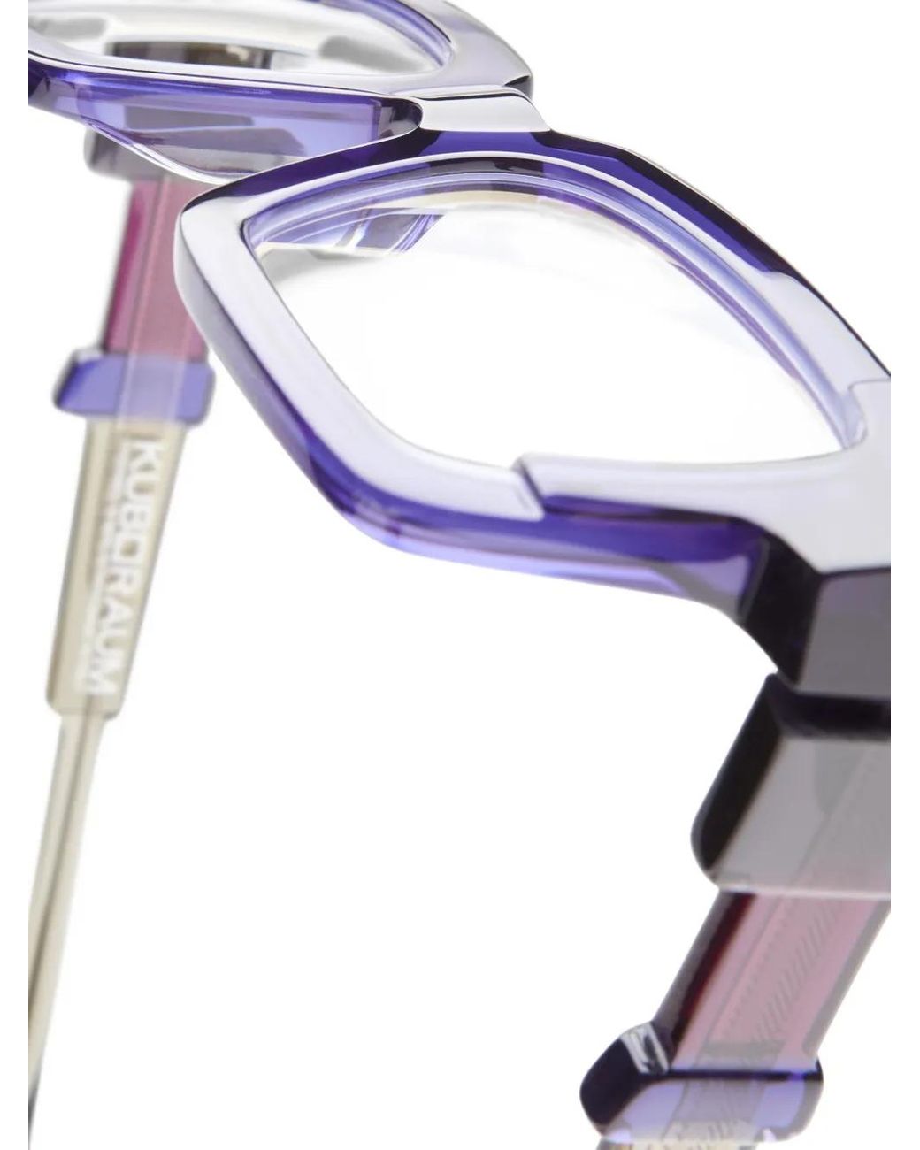 Kuboraum Blue I01 Geometric-Frame Glasses for men