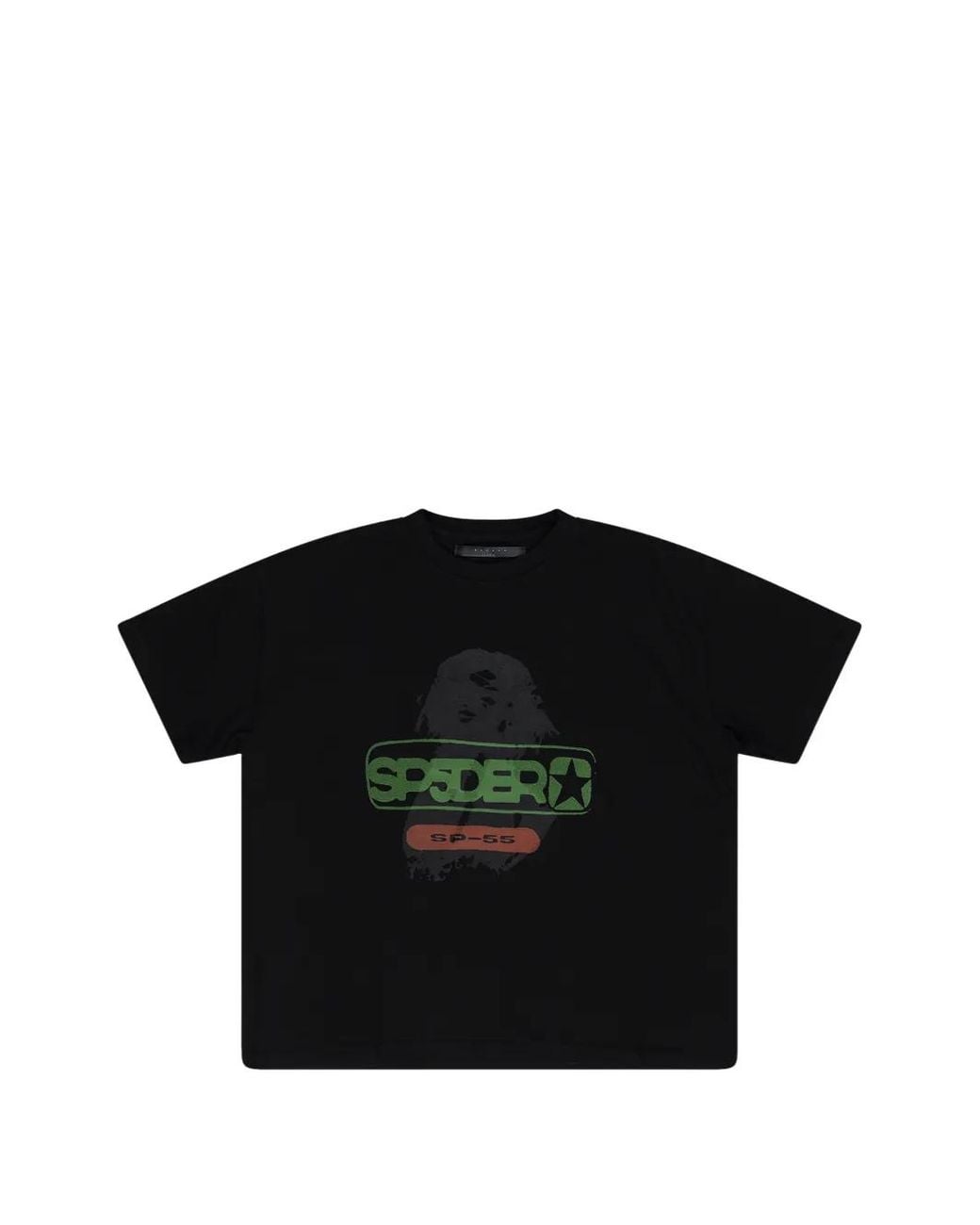 Sp5der Black Graphic-Print T-Shirt for men