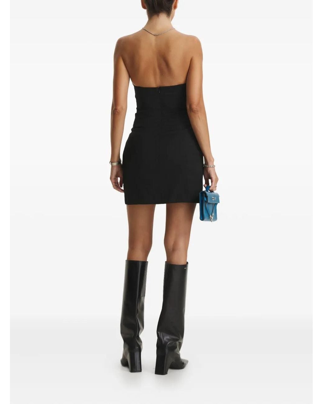 CuAnna Black Palermo Strapless Mini Dress