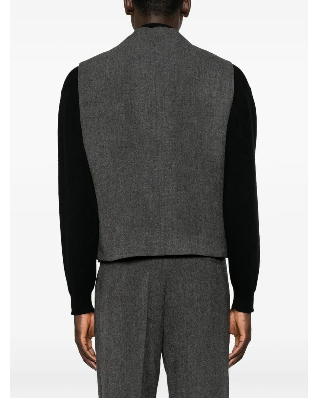 Imperial Black Gilet À Boutonnière for men