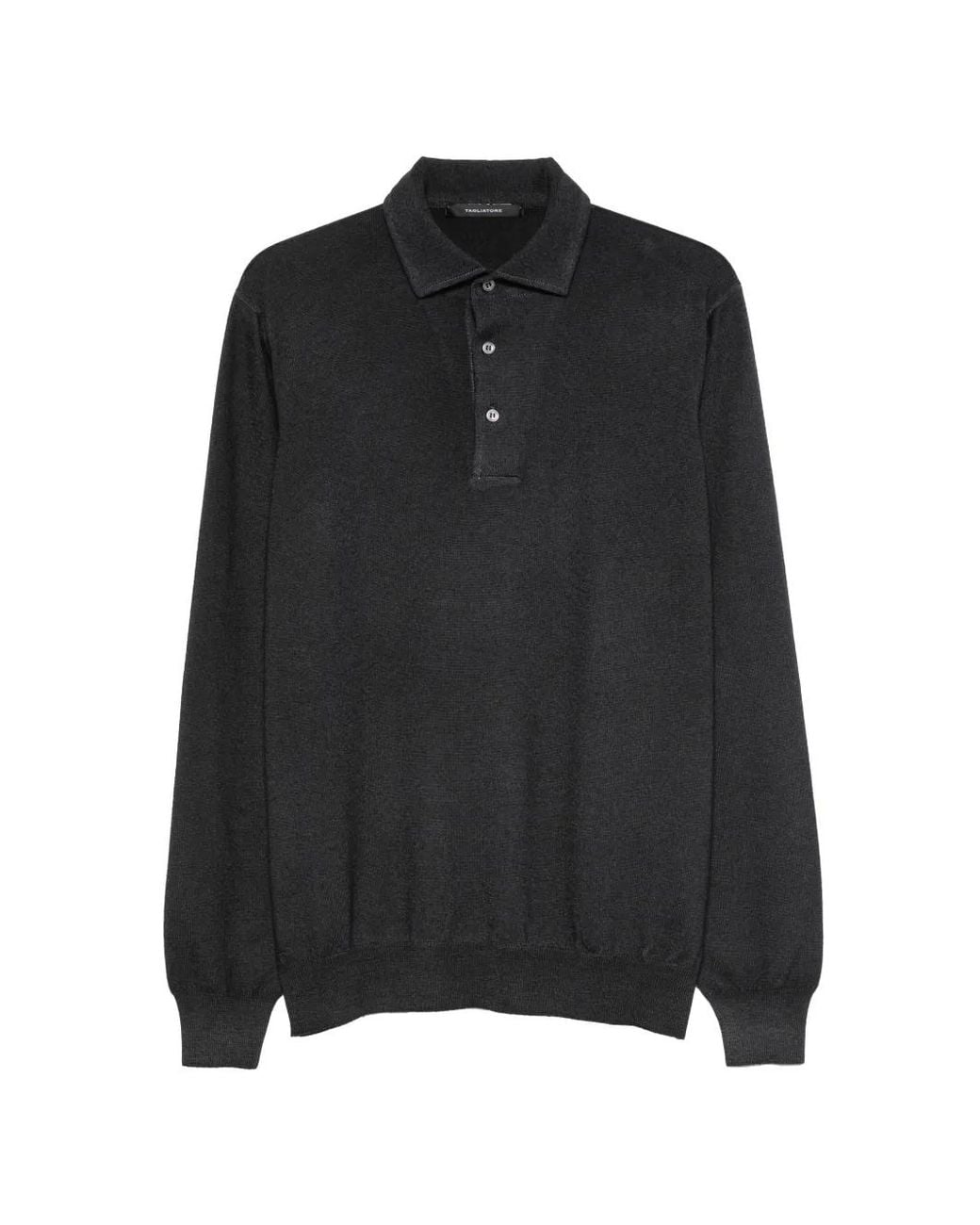 Tagliatore Black Polo Bailey À Manches Longues for men