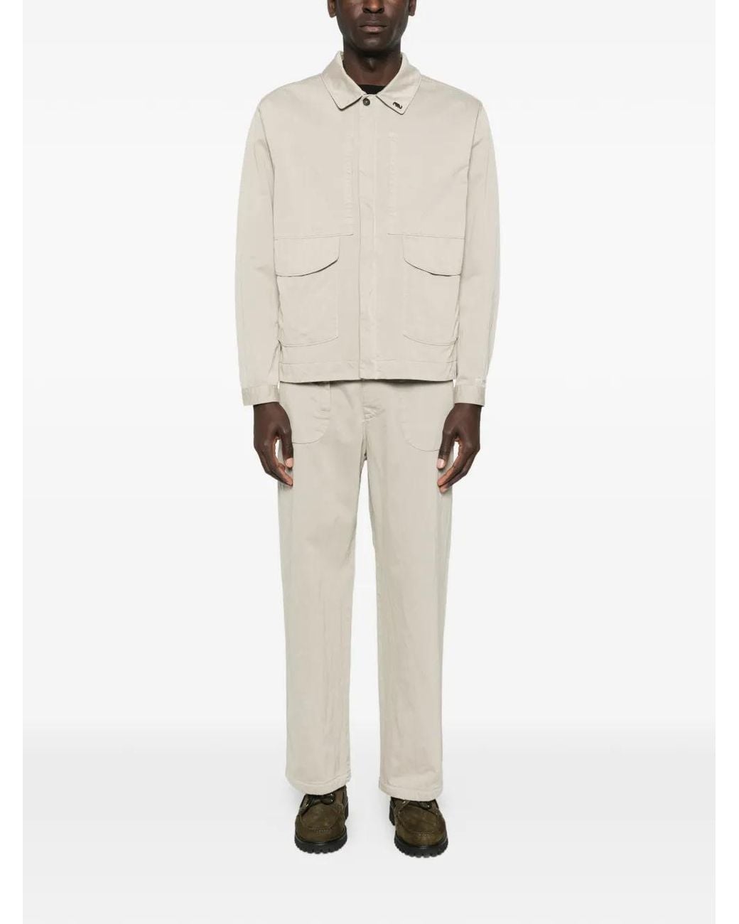 Massimo Osti Studio White Logo-Patch Pocket Jacket for men