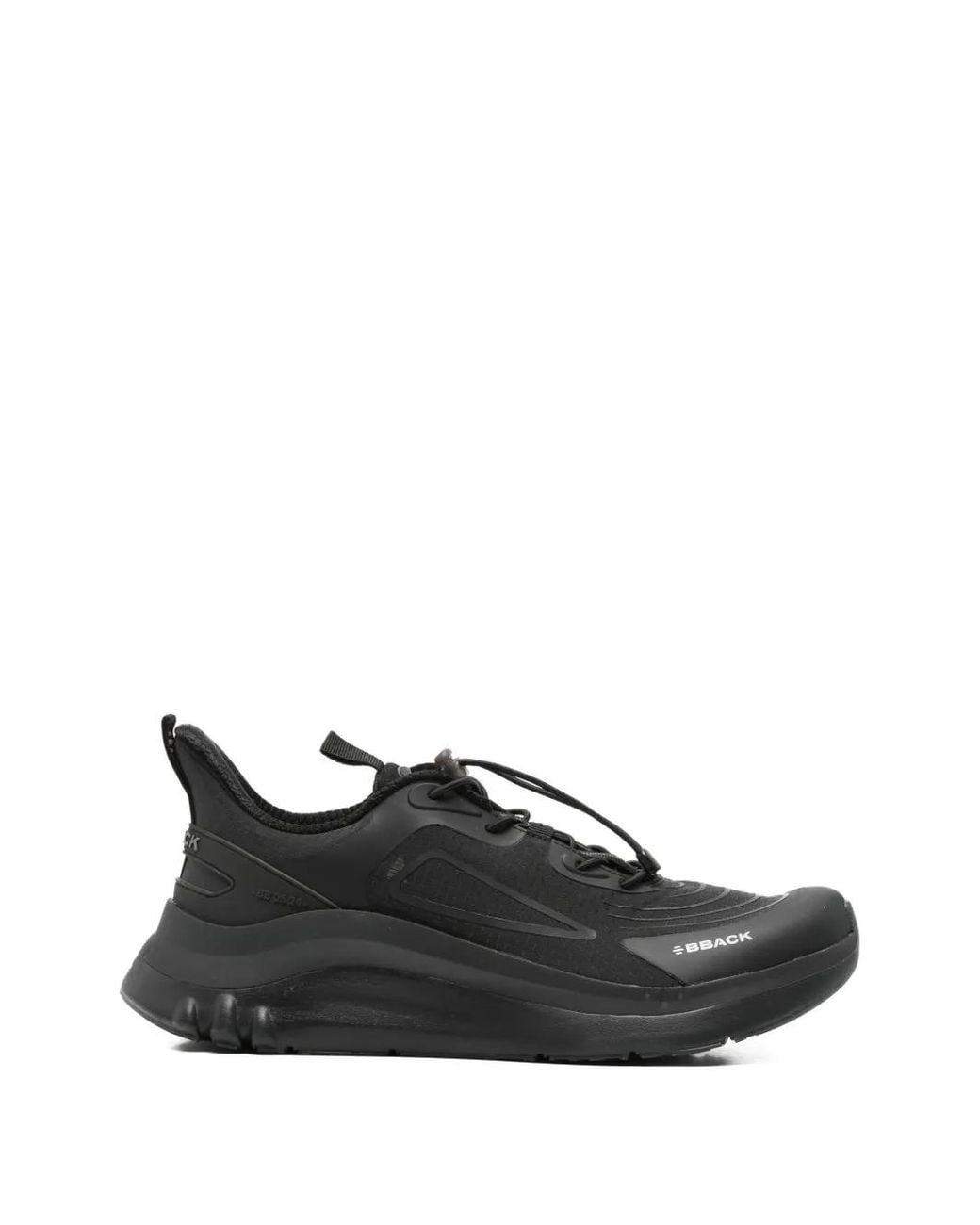 BBACK Black Toggle-Fastening Panelled Sneakers for men