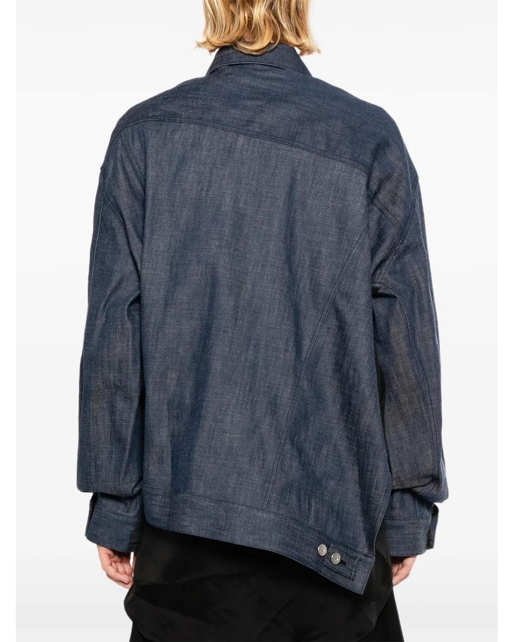COMME DES GARÇON BLACK Black Panelled Layered-Effect Denim Jacket for men