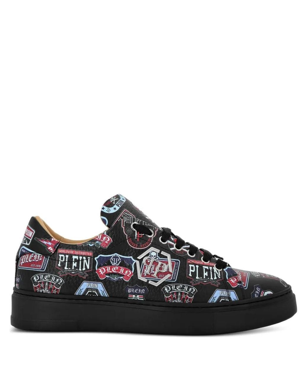 Philipp Plein Black Carson Patches Sneakers for men