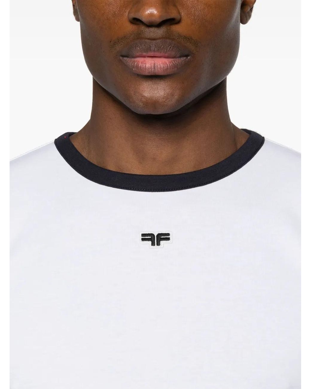 Fursac White Logo-Appliqué T-Shirt for men