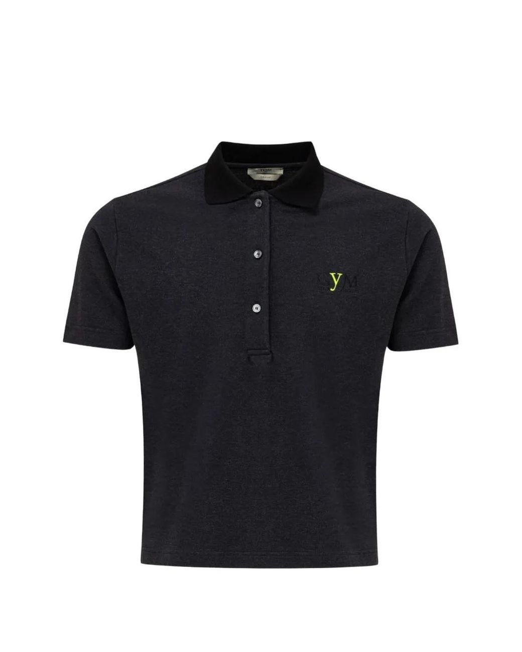 Fendi Blue Logo-Embroidered Polo Shirt for men