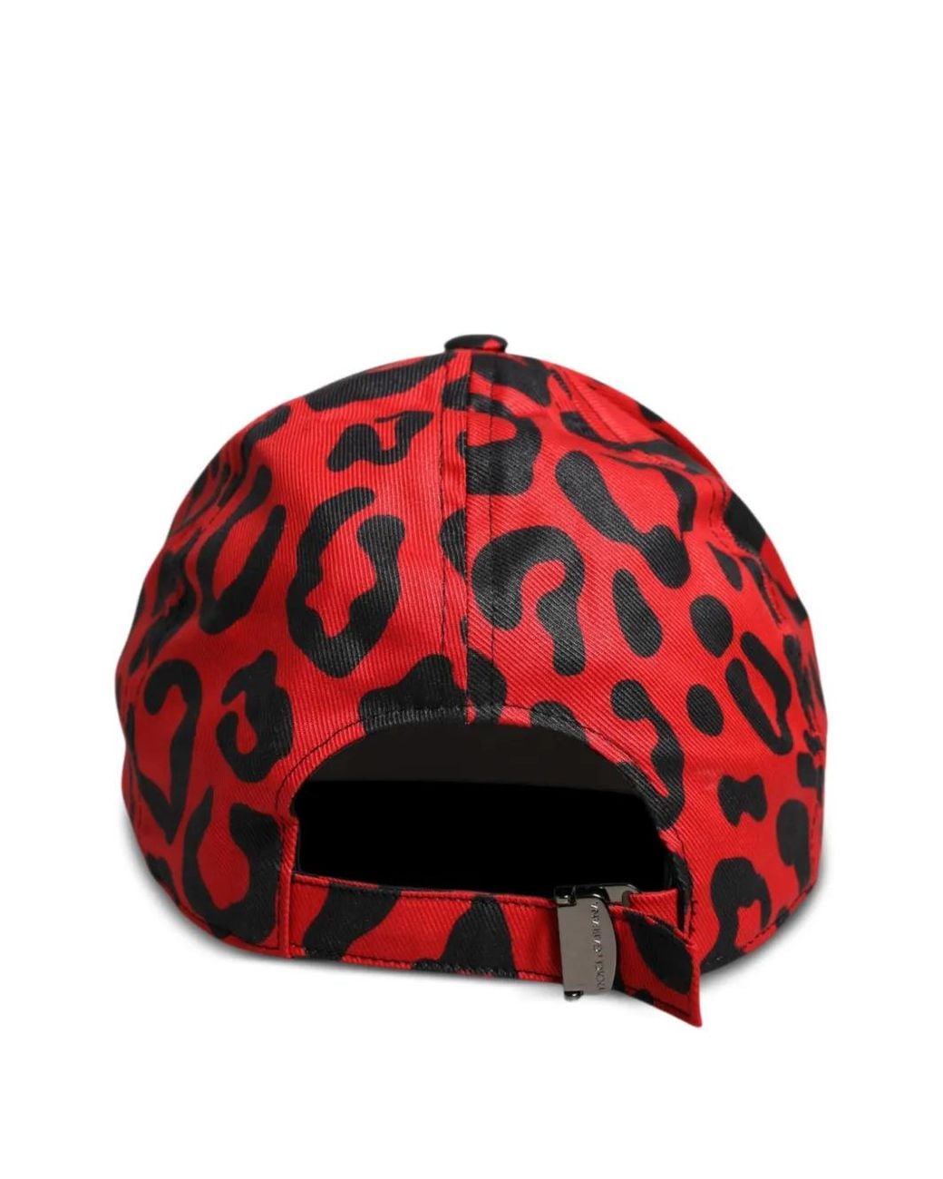 Cappello Da Baseball Leopardato di Dolce & Gabbana in Red
