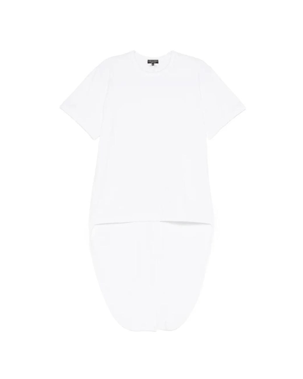 Comme des Garçons White High-Low Hem T-Shirt for men