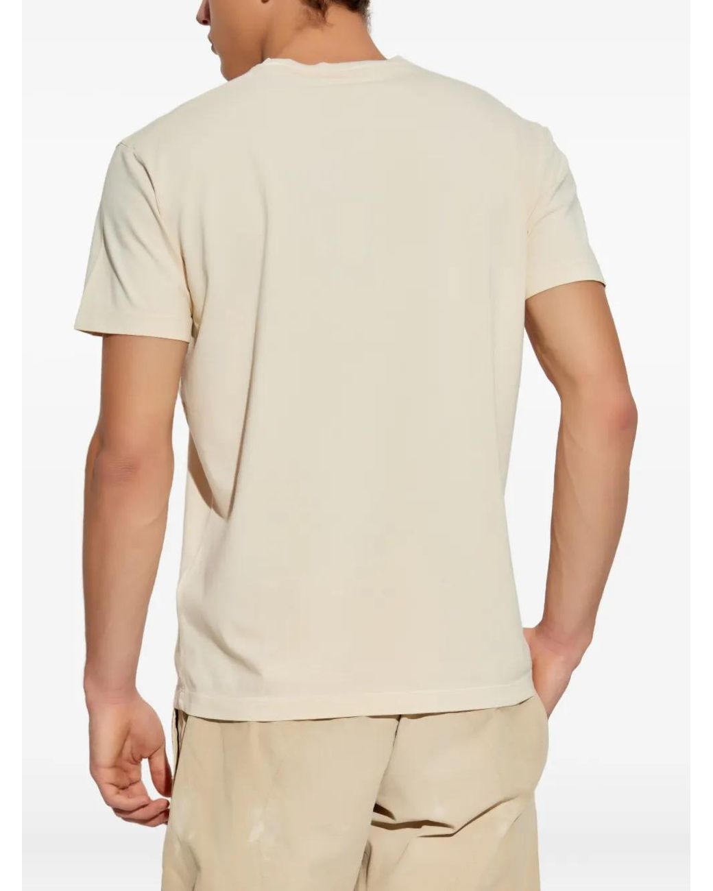 DSquared² Natural T-Shirt En Coton À Logo Brodé for men