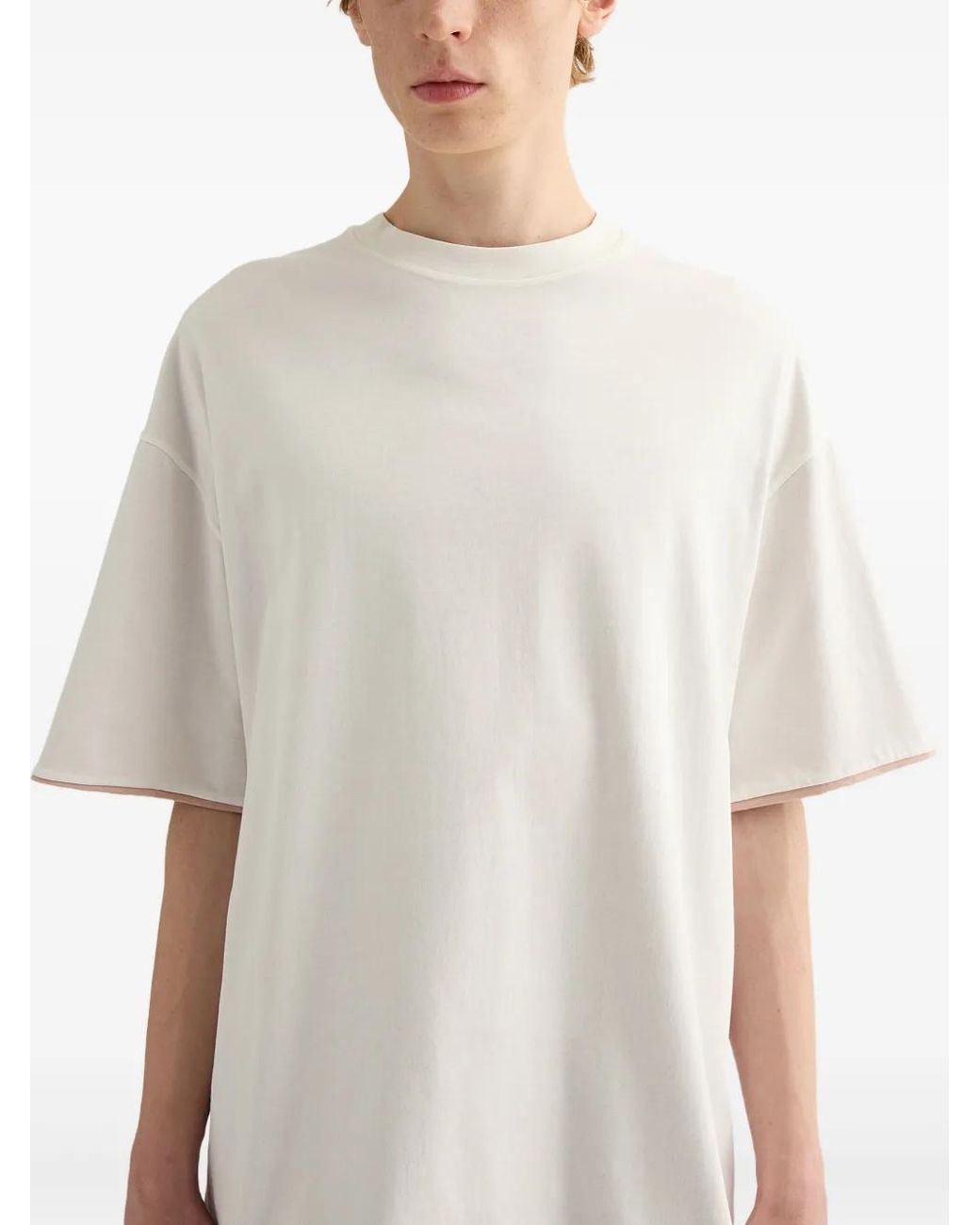 Jil Sander Pink Cotton Reversible T-Shirt for men
