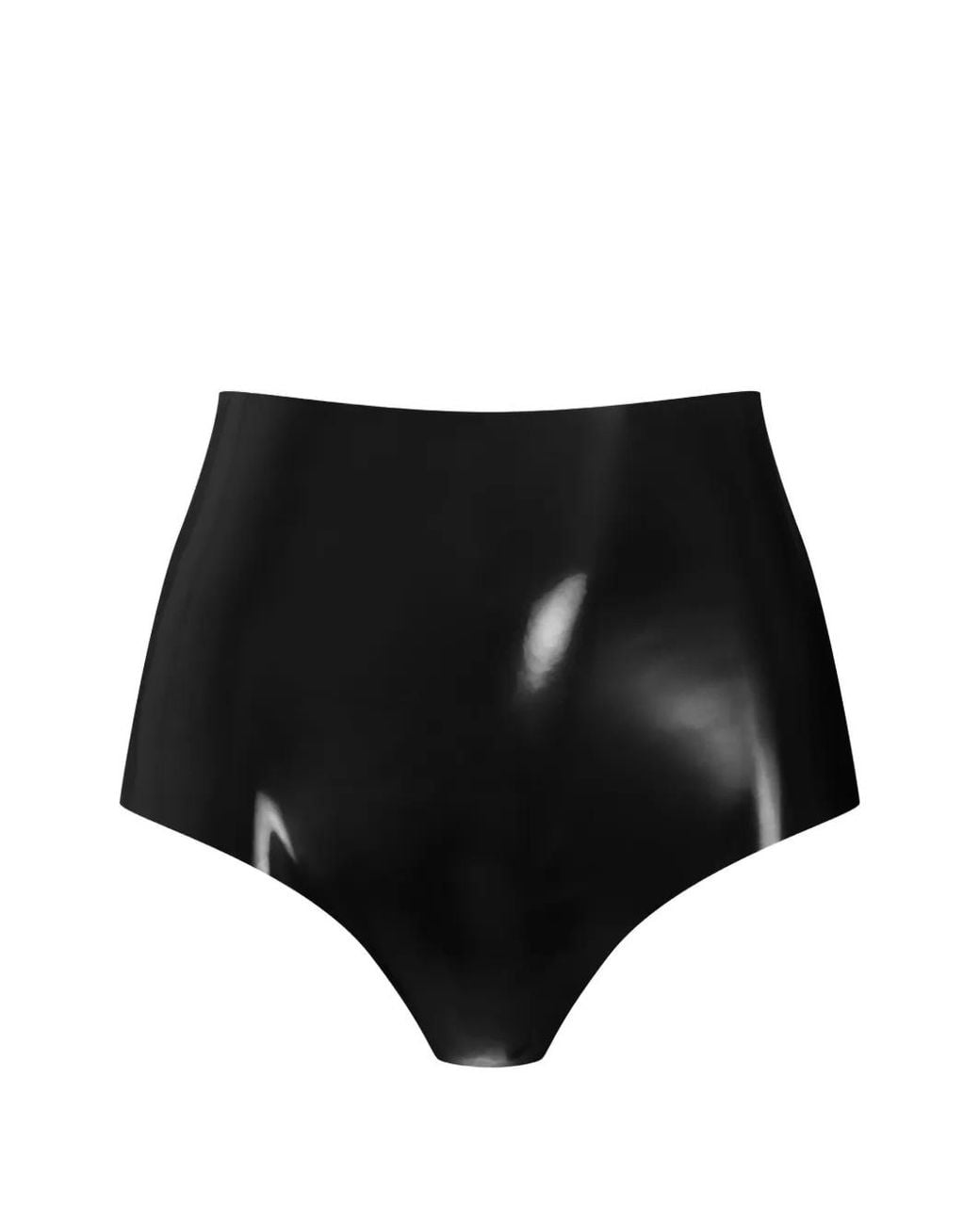 Scandale Black High-Waisted Latex Briefs