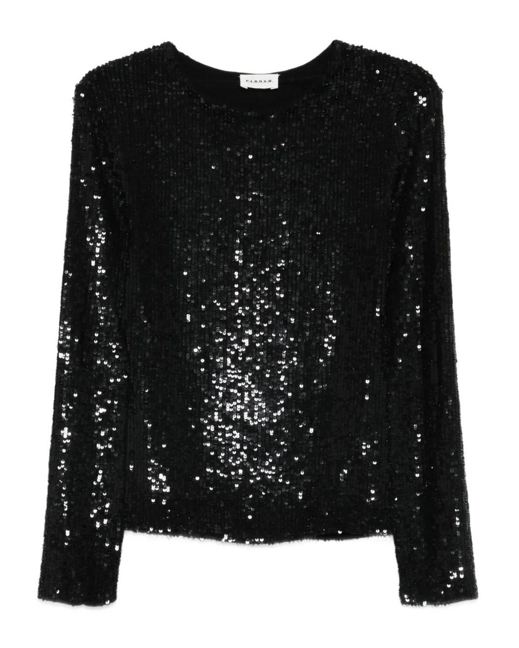 Blusa Con Lentejuelas P.A.R.O.S.H. de color Black