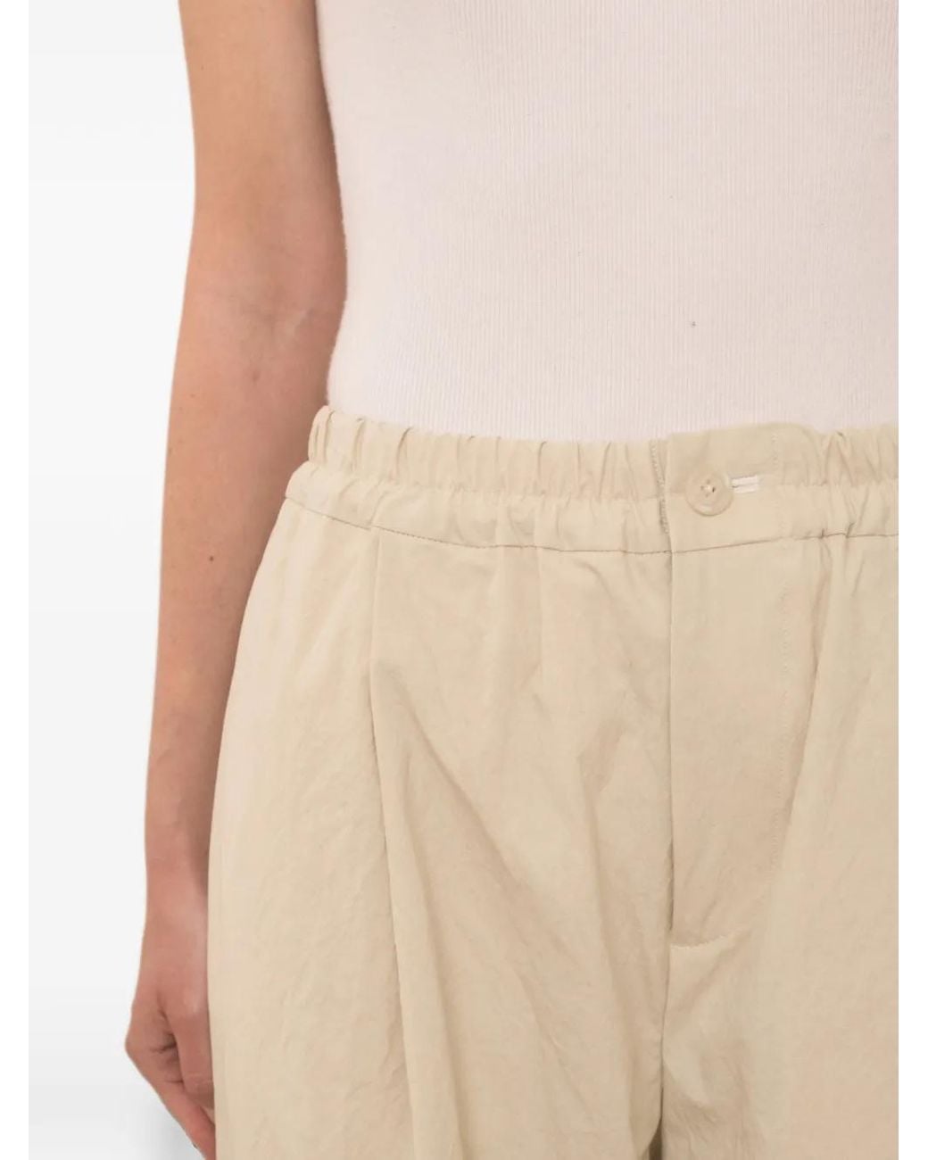 Lauren Manoogian White Elasticated-Waist Trousers