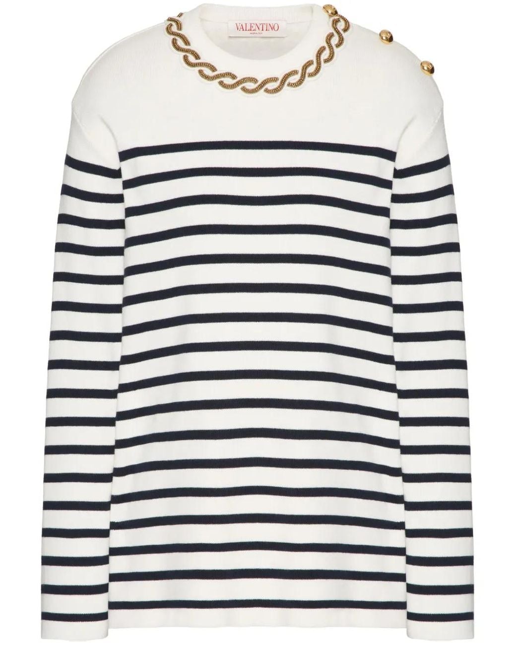 Valentino Garavani Blue Embroidered Sweater