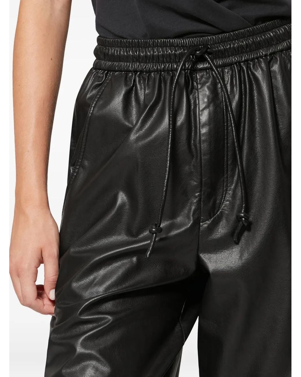 Isabel Marant Gray Nereane Faux Leather Trousers