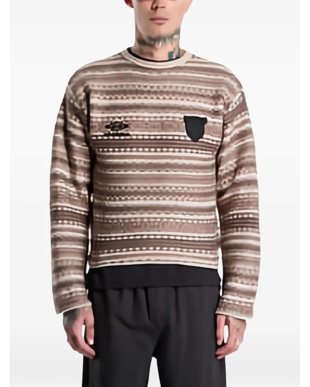 Umbro Gray Fair Isle Crest Sweater for men