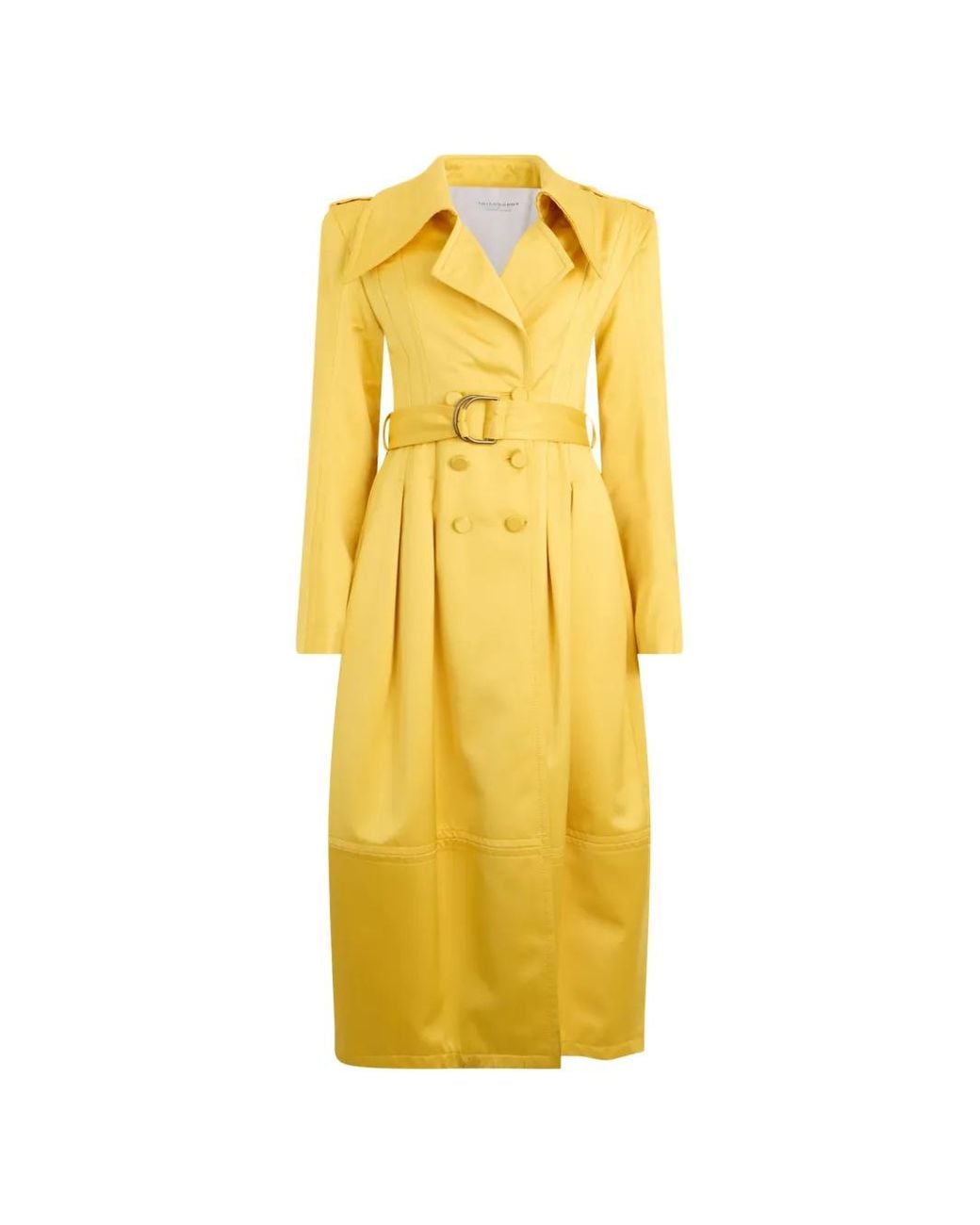 Philosophy Di Lorenzo Serafini Yellow Double-Breasted Trench Coat