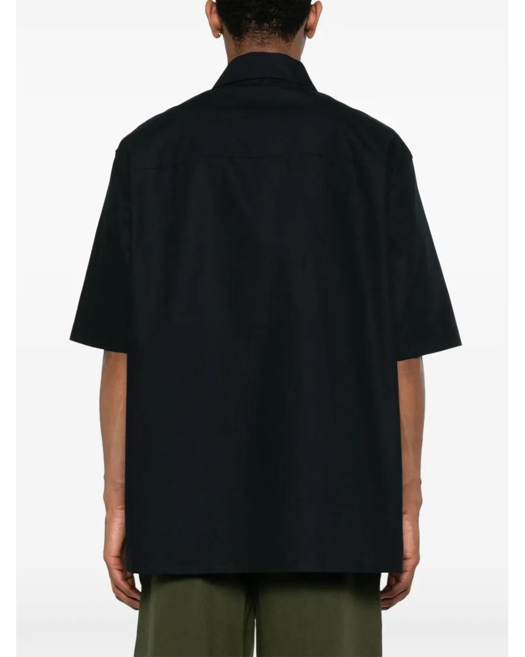 Jil Sander Black Water-Repellent Shirt for men