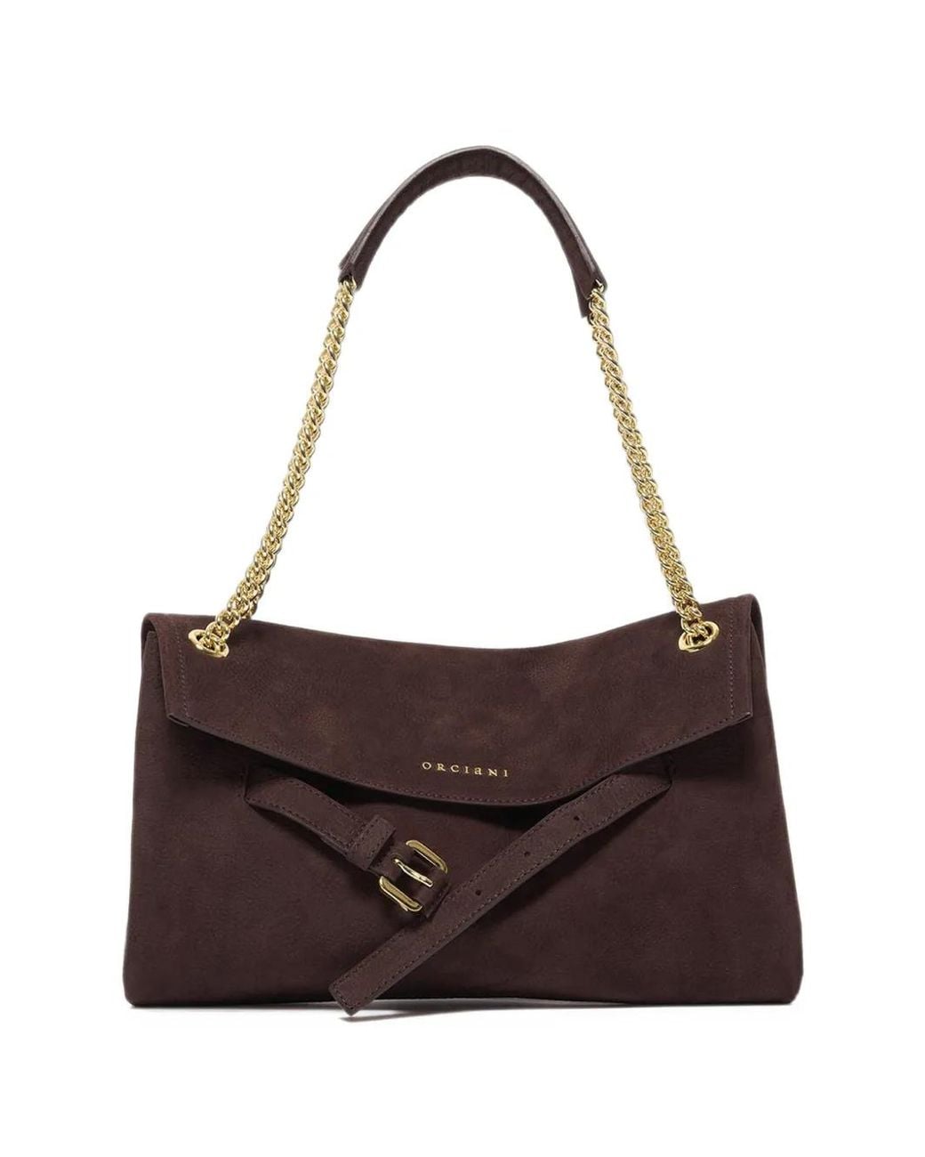 Orciani Brown Petit Sac Cabas Venus En Cuir