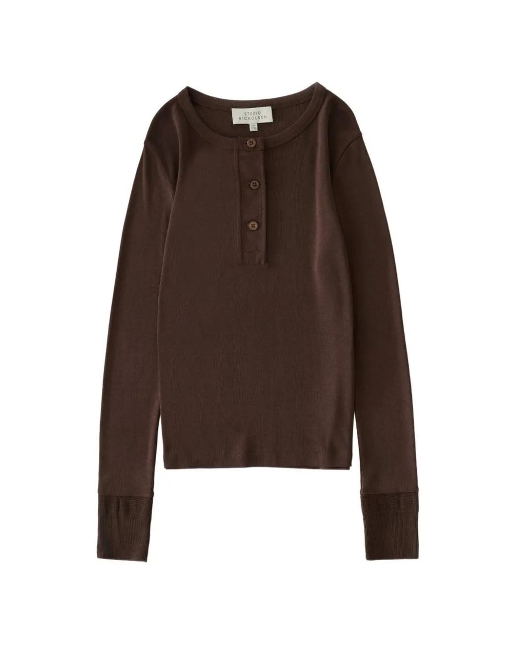 Studio Nicholson Brown Roane Polo Shirt