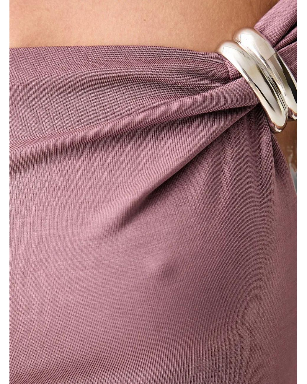 Guess Purple Haut À Épaules Dénudées Et Détail Bijou