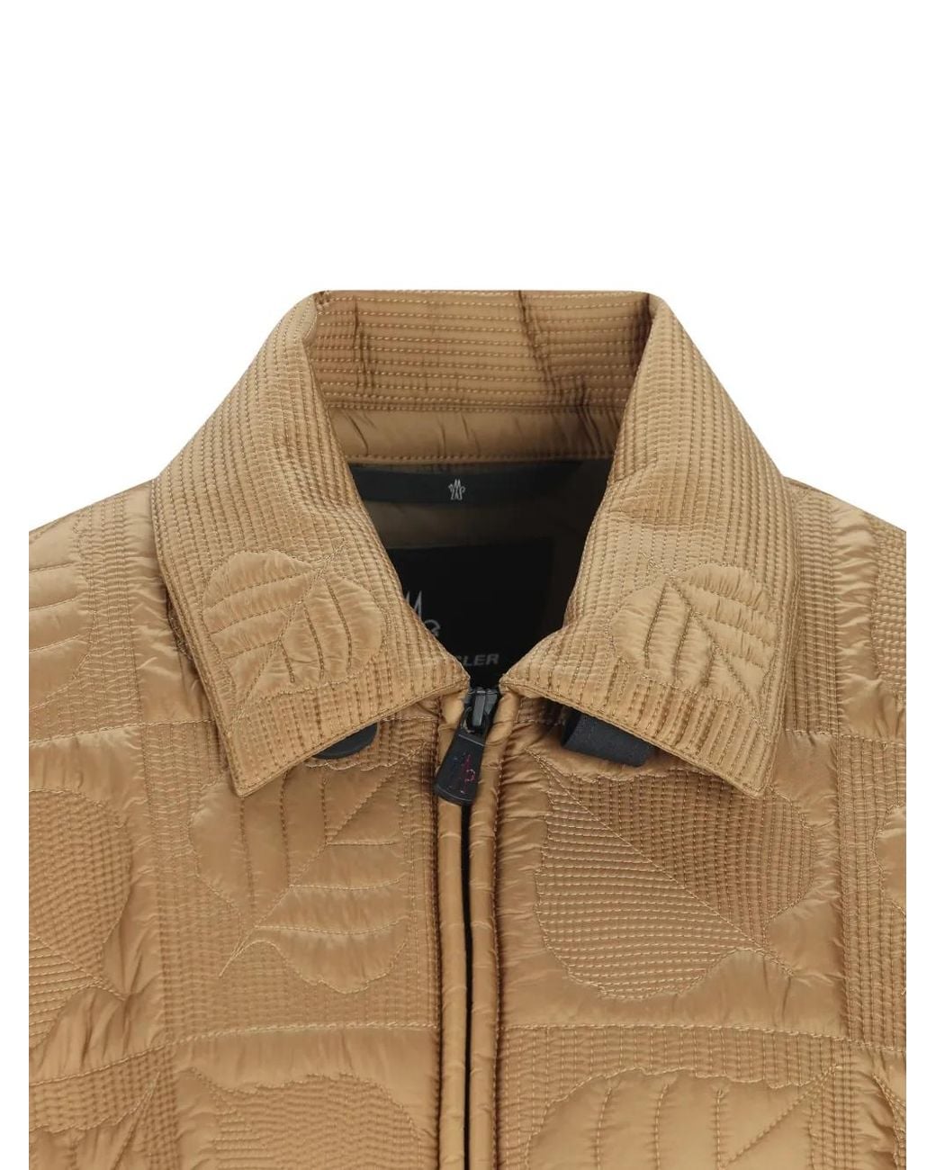 Moncler Natural Crevoux Leaf-Quilted Jacket