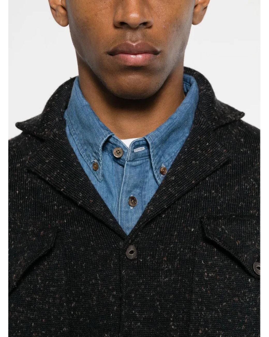 Alanui Black Pocket Buttoned Cardigan for men