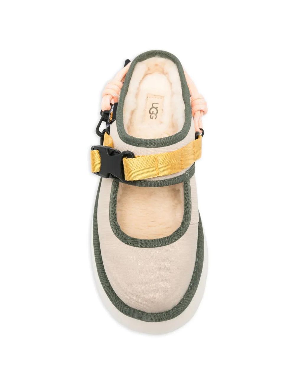 Ugg White Bea Platform Slippers