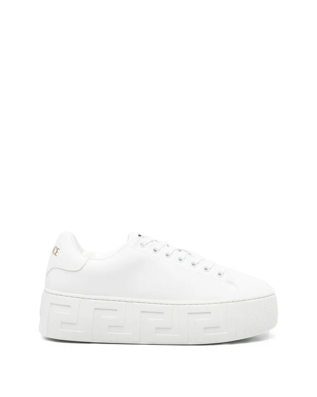 Versace White La Greca Sneakers