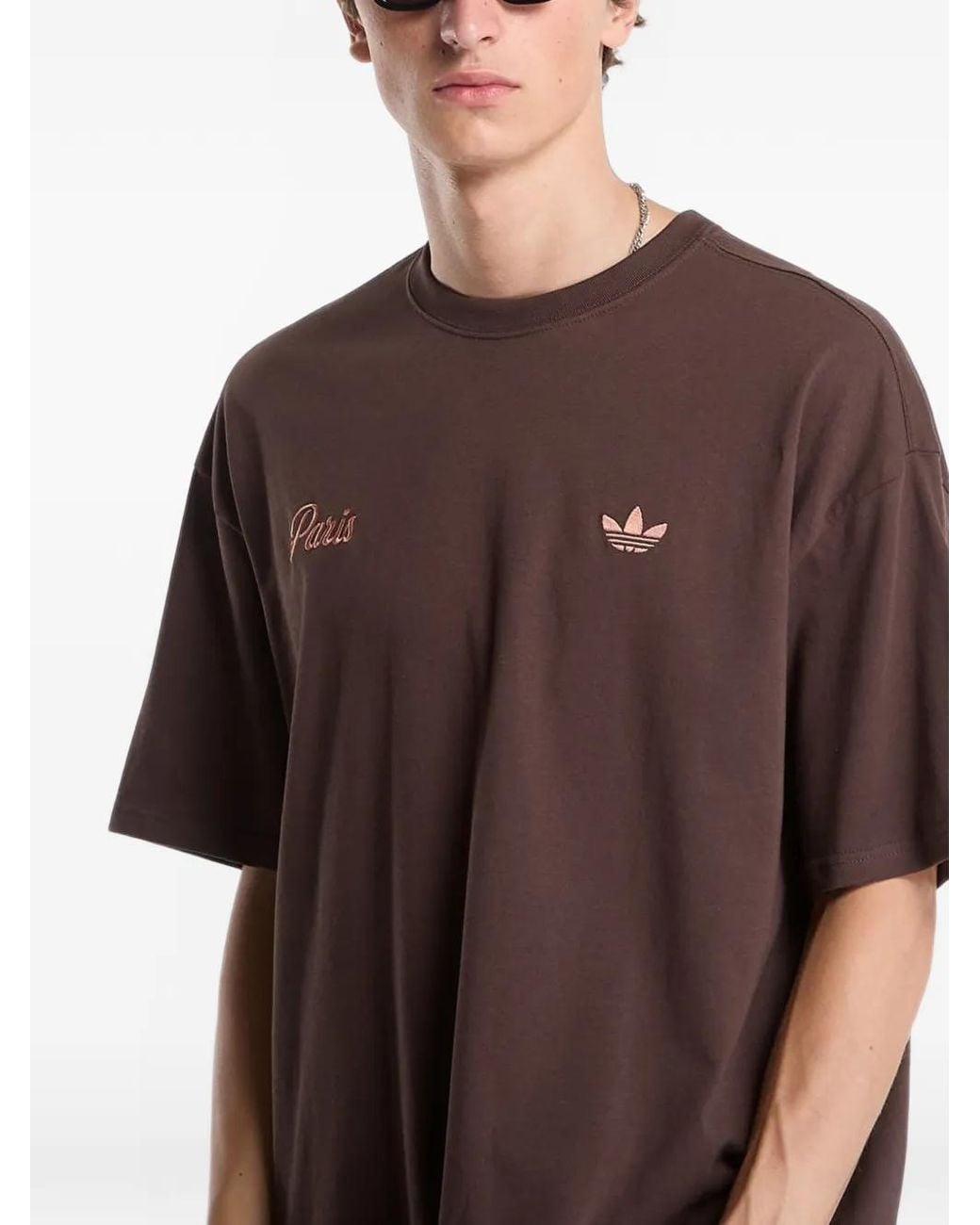 Adidas Brown Paris Gfx T-Shirt for men