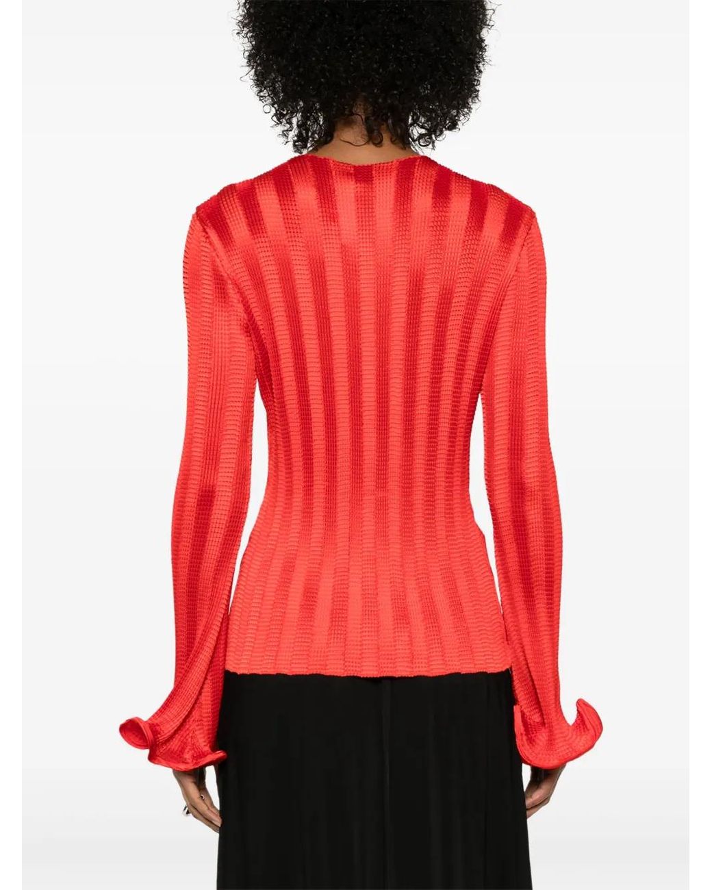 Jonathan Simkhai Carys Blouse in het Red
