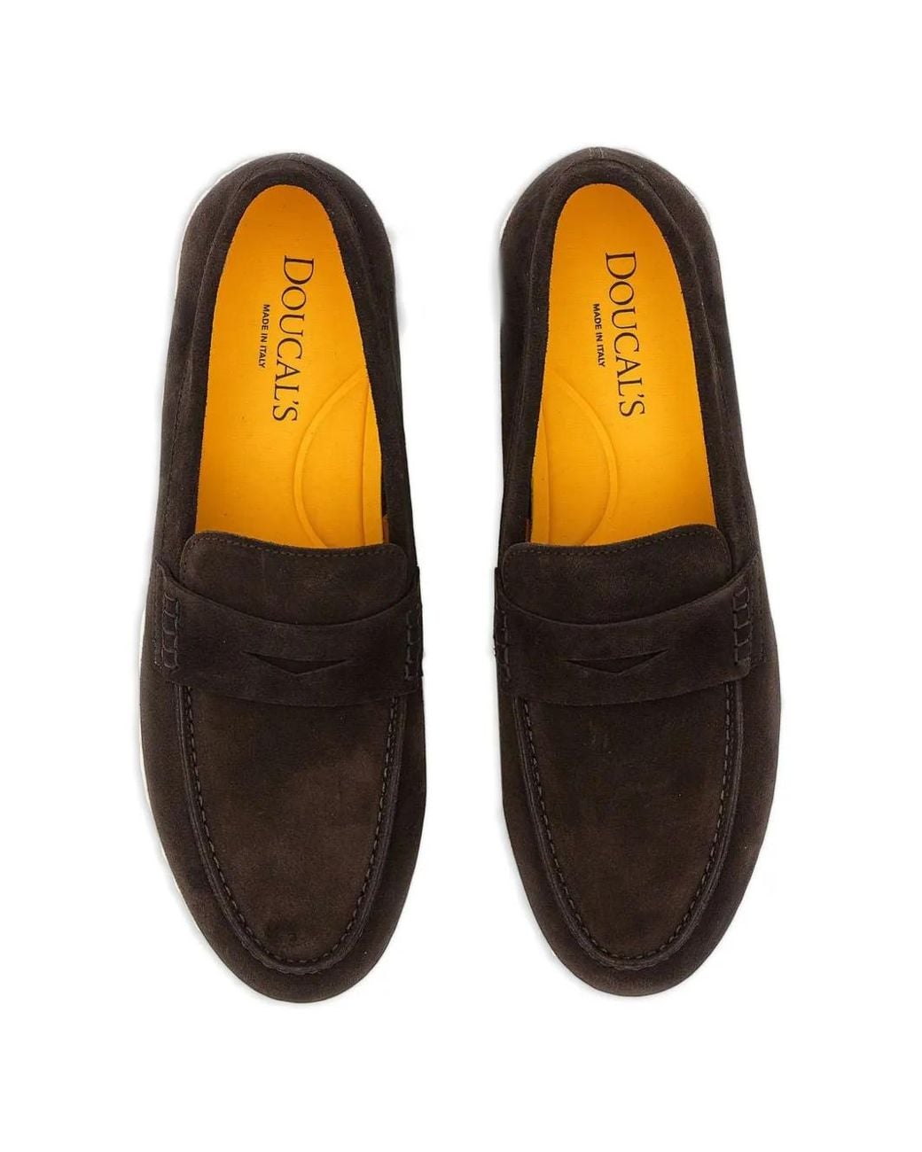 Doucal's White Suede Slip-On Loafers for men