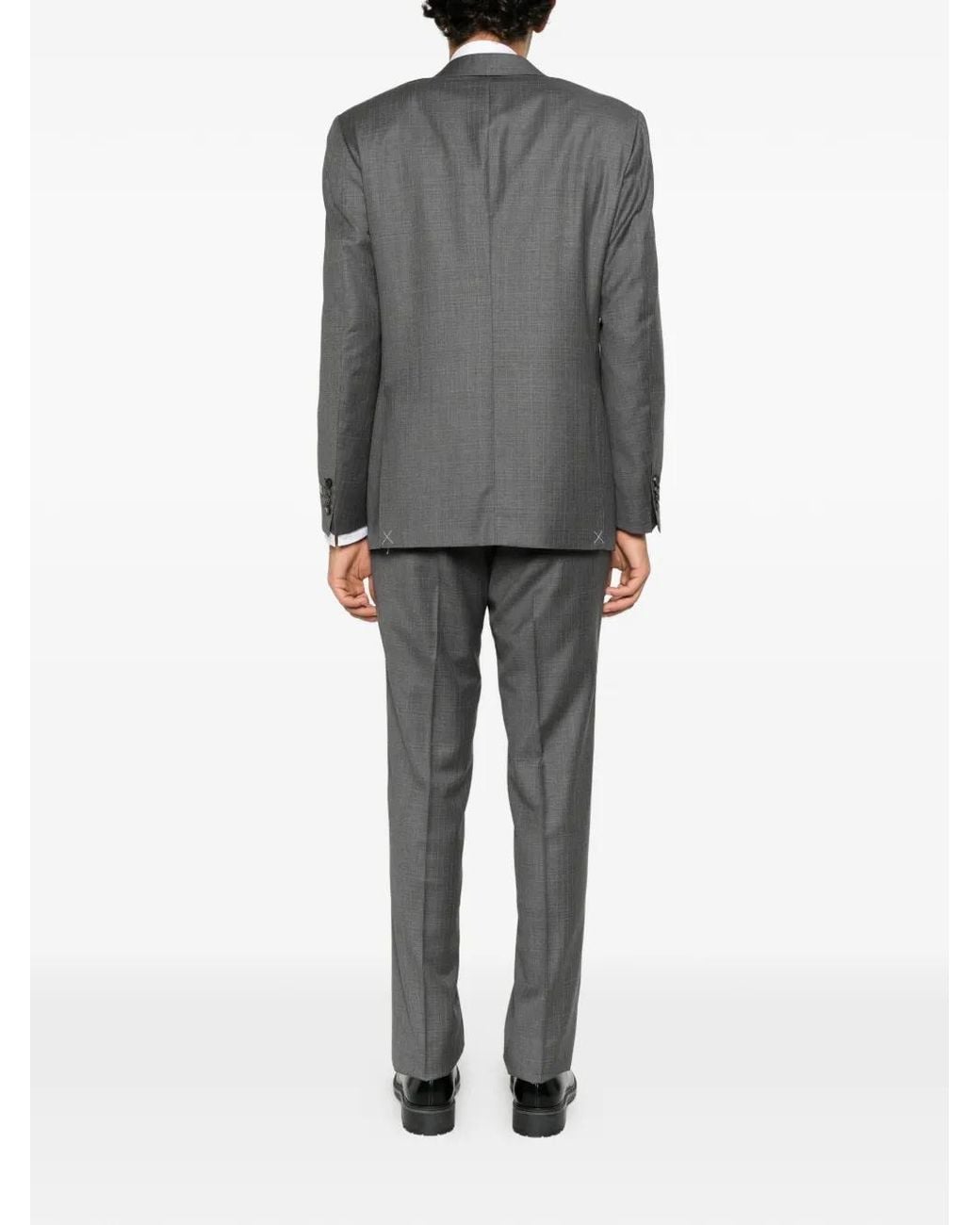 Canali Gray Single-Breasted Suit for men