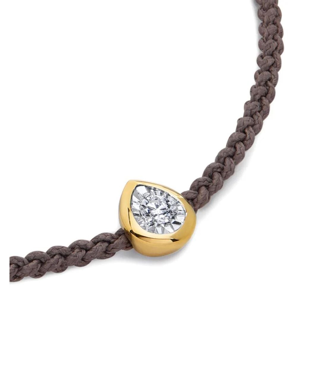 Monica Vinader White Laboratory-Grown Pear-Diamond Bracelet