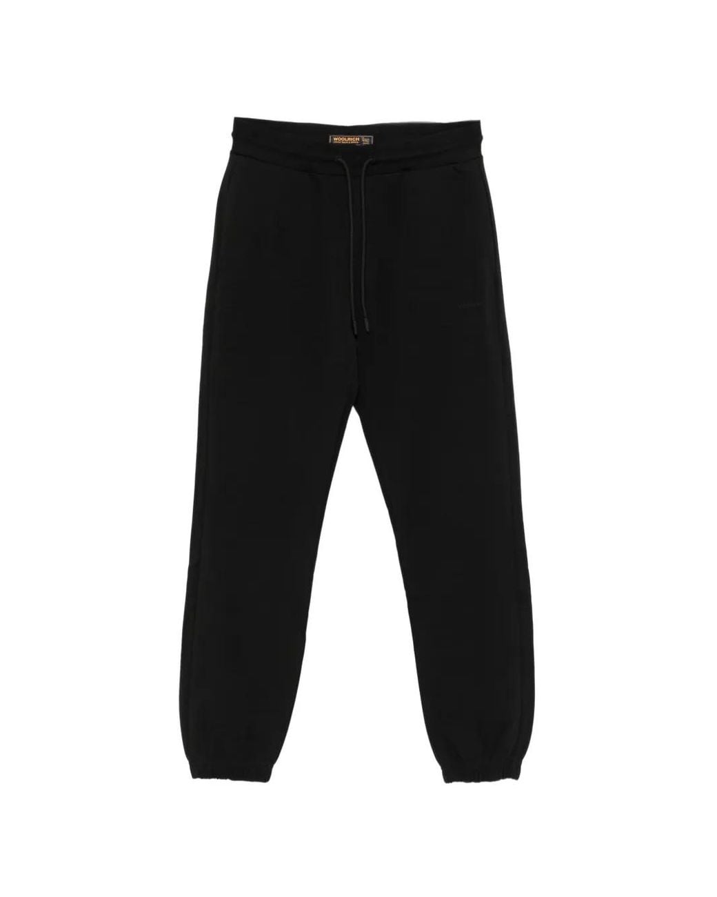 Woolrich Black Logo-Print Drawstring Track Pants for men
