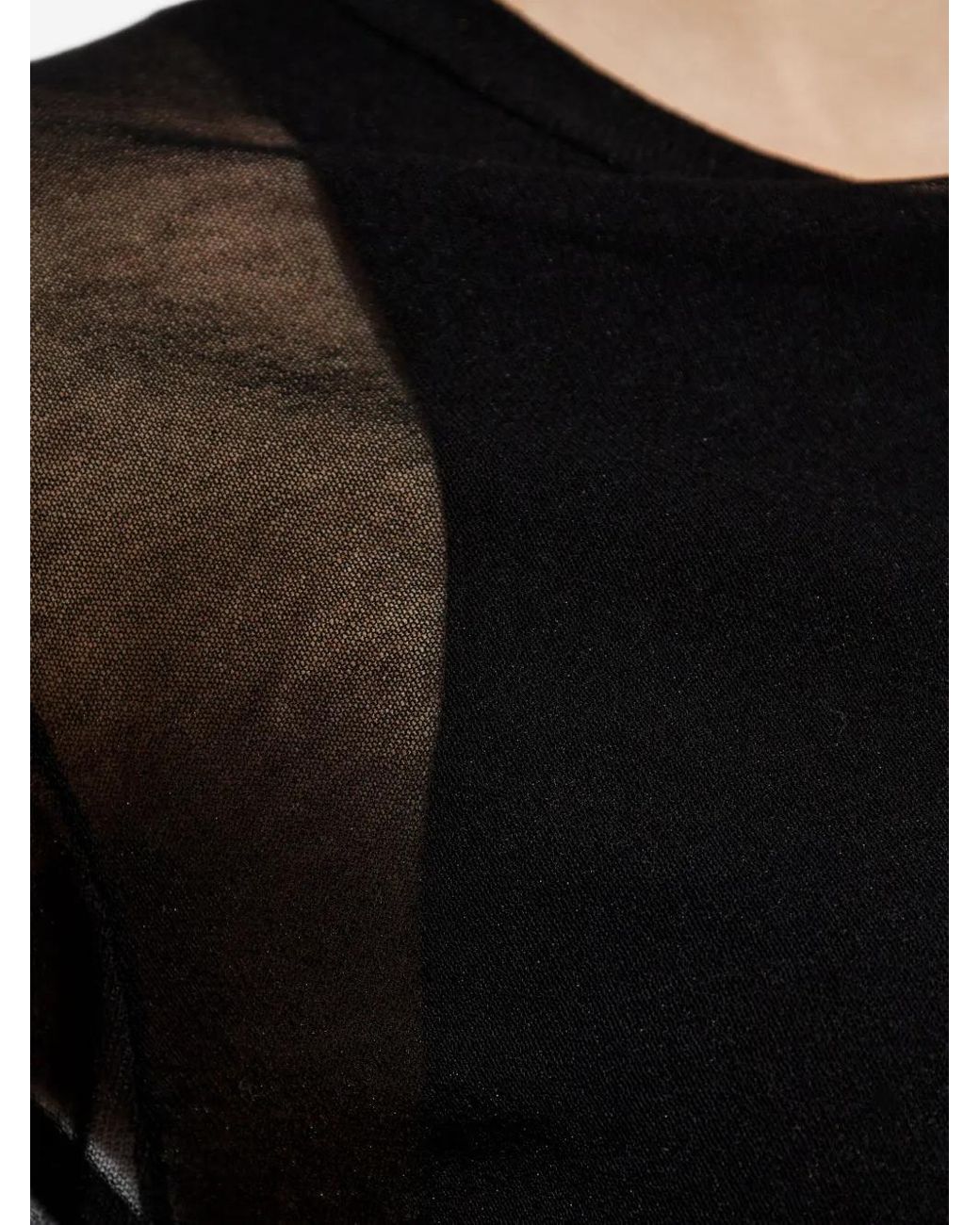 IRO Black Emala Sheer-Paneled Dress