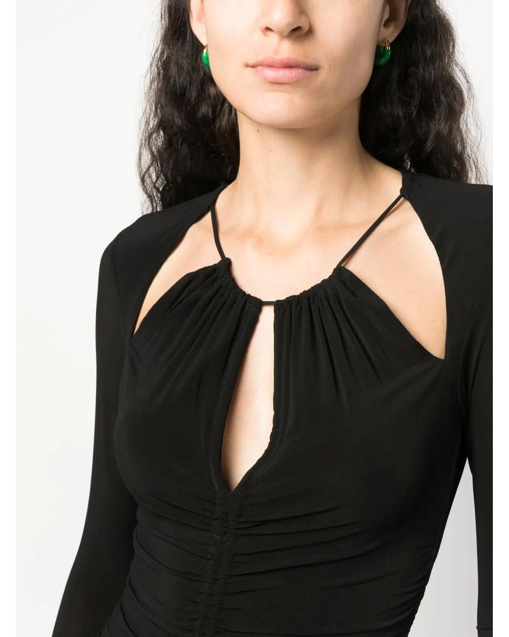 Isabel Marant Black Logane Cut-Out Midi Dress